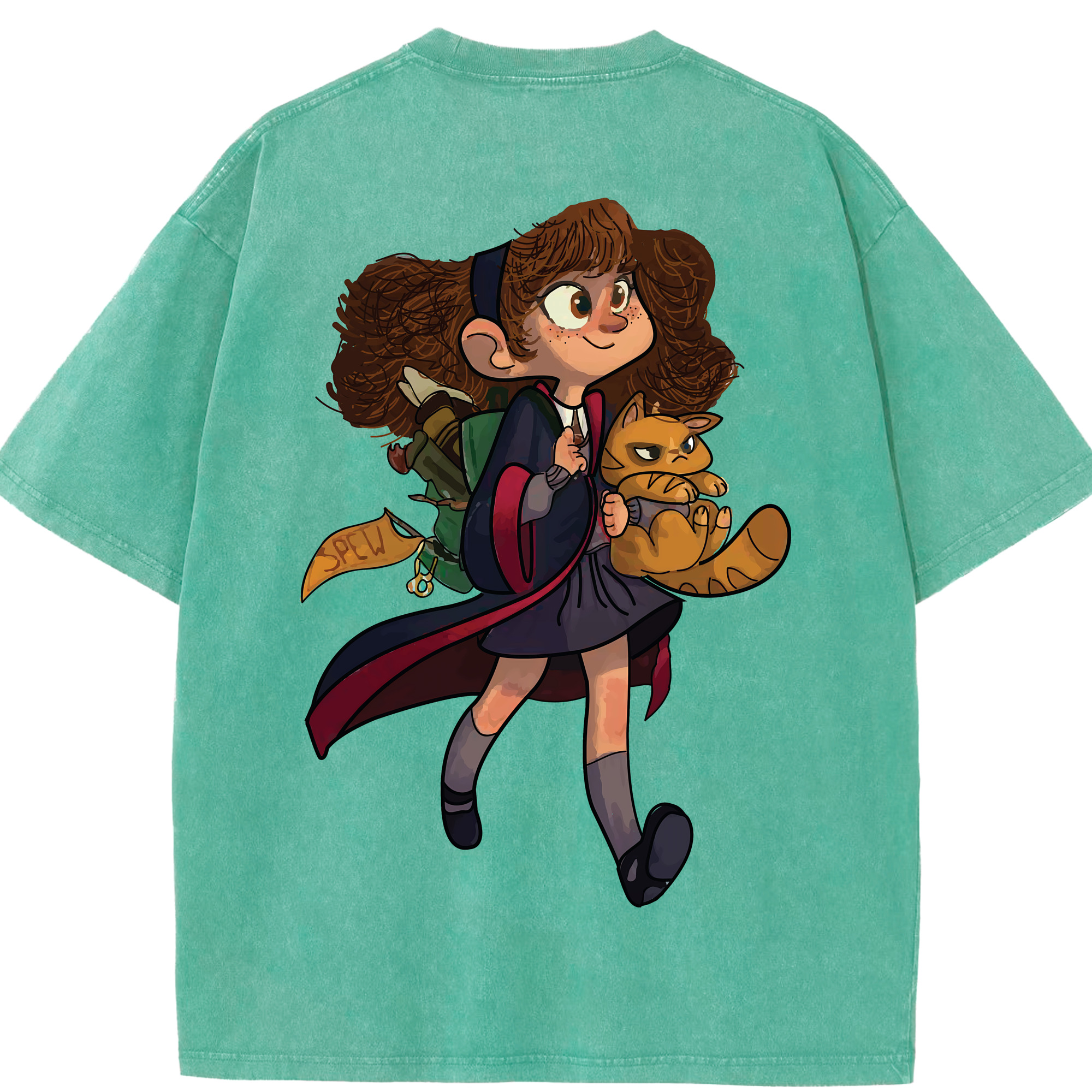 （画像用） Harry Potter ハリー・ポッターシリーズ 綿100% ヴィンテージ風 半袖Tシャツ（背面プリント）